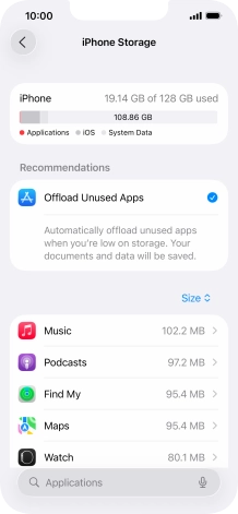 Press the required app.