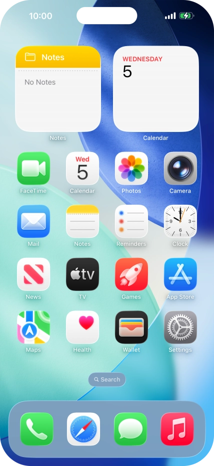 When the battery charging icon is displayed, the battery is charging.