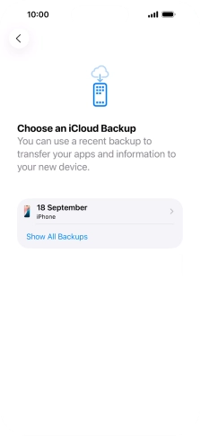 Press the required backup and your phone restores the content of the selected backup. Subsequently, follow the instructions on the screen to set up your phone and prepare it for use.