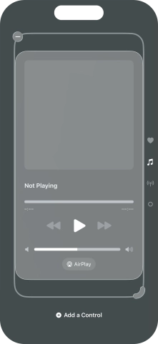 Press the remove icon on the required Control Centre page to remove it from Control Centre.