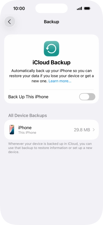 Press the indicator next to 