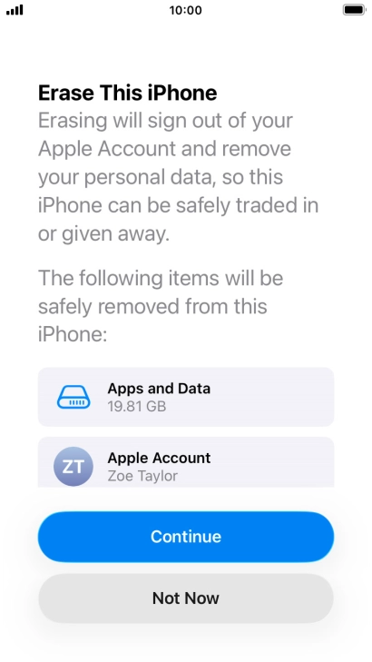 Press Continue. Press Continue.