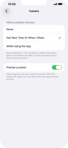 Press the required setting to turn the function on or off. Press the required setting to turn the function on or off.