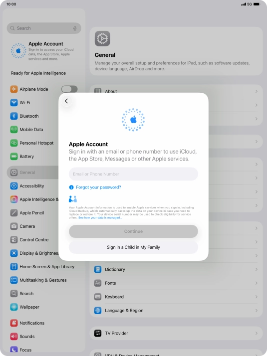 Press Email or Phone Number and key in the username for your Apple Account.
