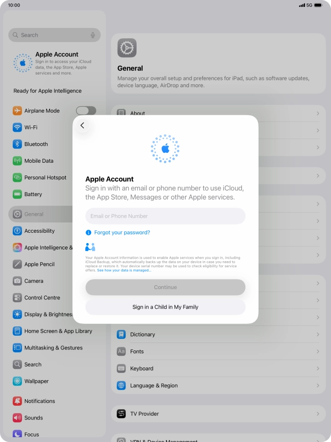 Press Email or Phone Number and key in the username for your Apple Account.