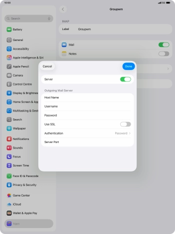 Press the indicator next to 