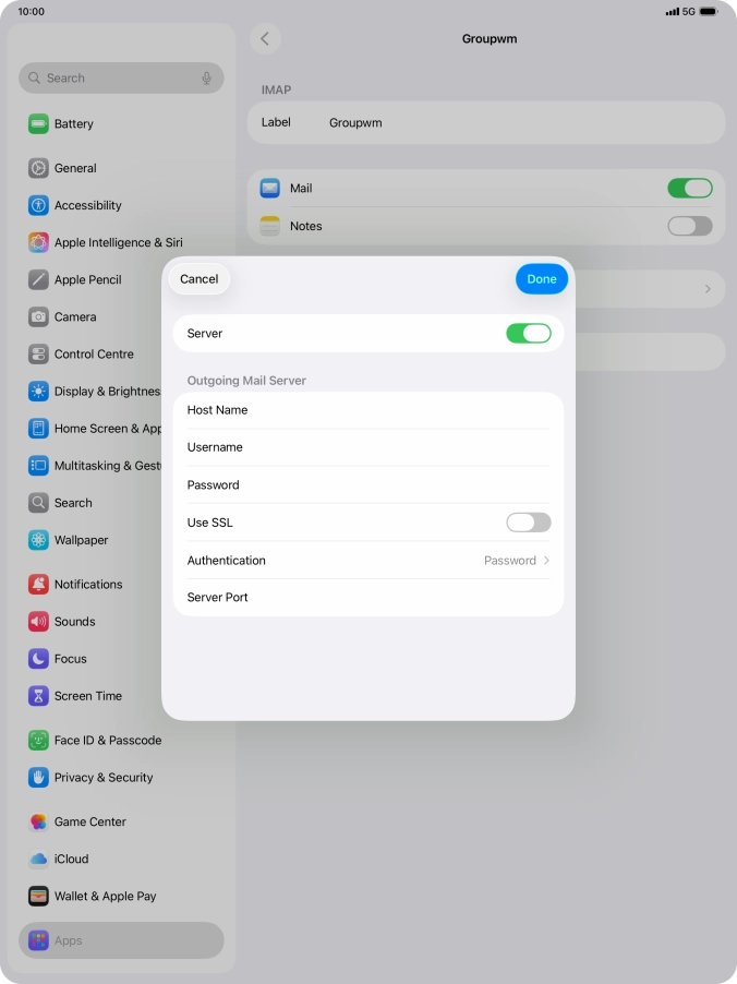 Press the indicator next to 