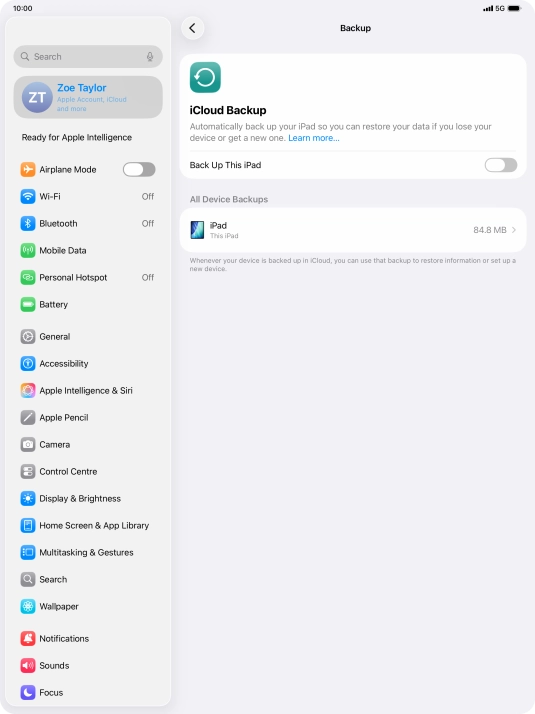 Press the indicator next to 