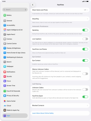 Press the indicator next to 