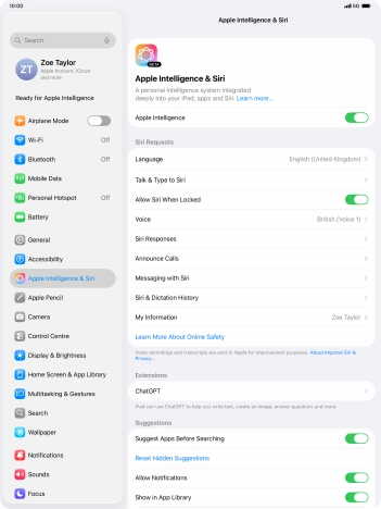 Press the indicator next to 