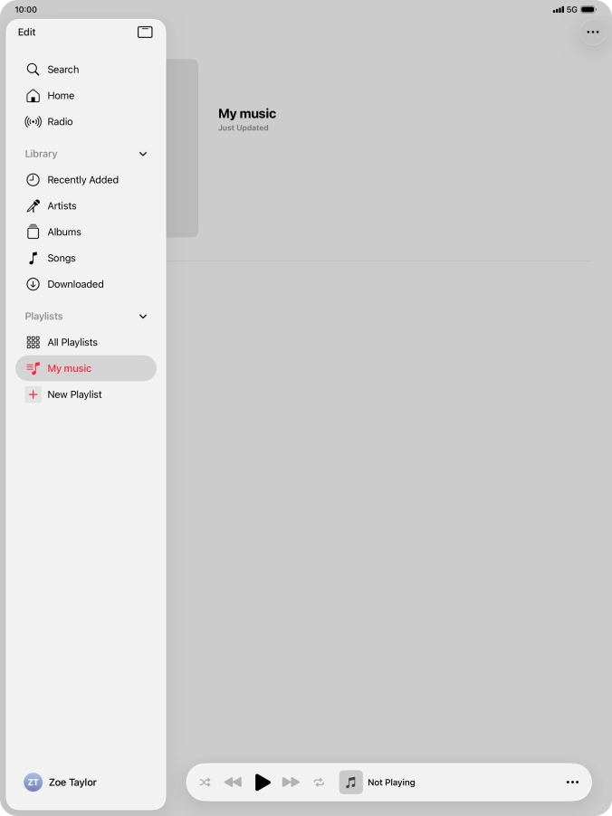 Press anywhere on the screen.