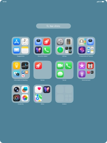 The app is now placed in the Hidden folder in the App Library.