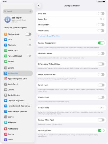 Press the indicator next to 
