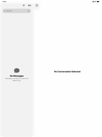 Slide your finger upwards starting from the bottom of the screen to open Dock.