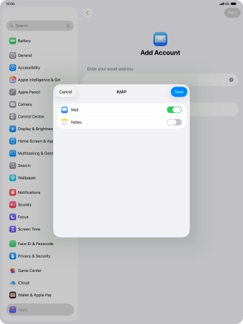 Press Save. Your email account has now been set up. To select more settings for incoming and outgoing server, proceed with the following steps.
