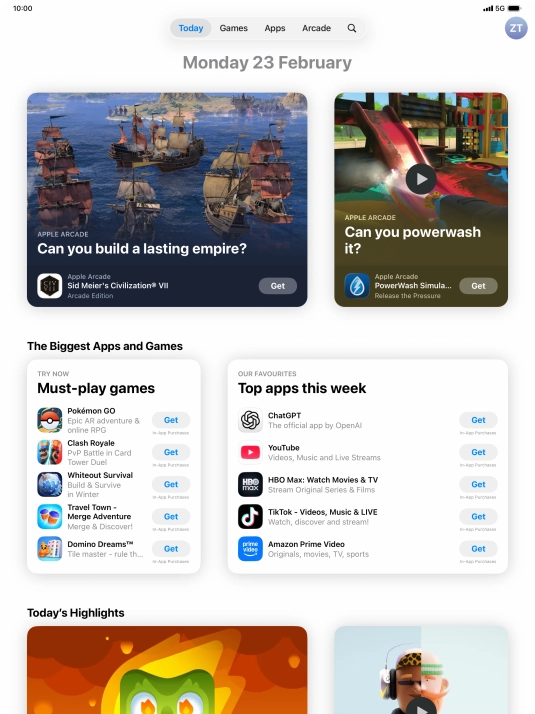 Press the search icon.