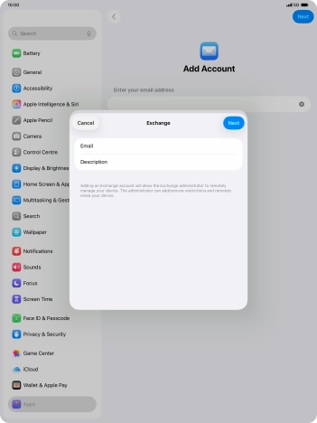 Press Description and key in the required name.
