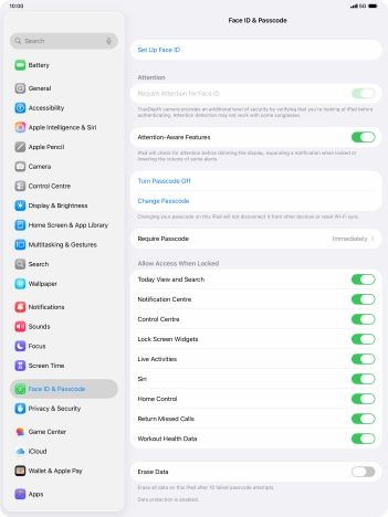 Press the indicator next to 