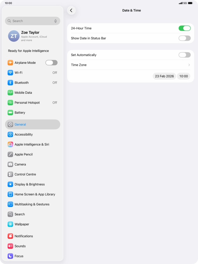 Press the indicator next to 