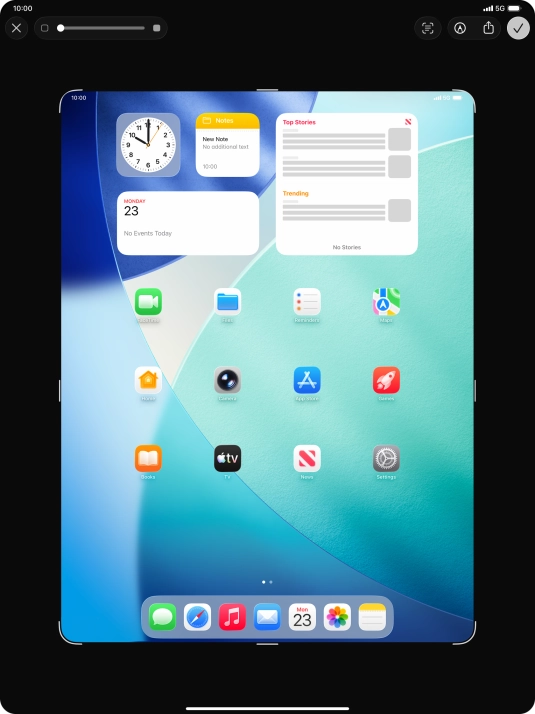 Follow the instructions on the screen to edit and save your screenshot.