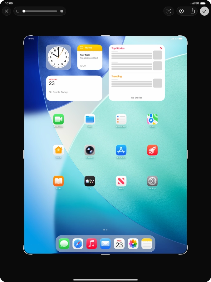 Follow the instructions on the screen to edit and save your screenshot.