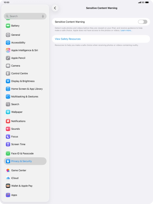 Press the indicator next to 
