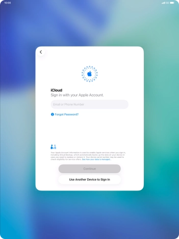 Press Email or Phone Number and key in the username for your Apple Account.