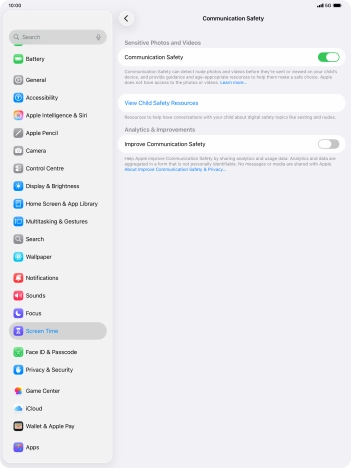 Press the indicator next to 