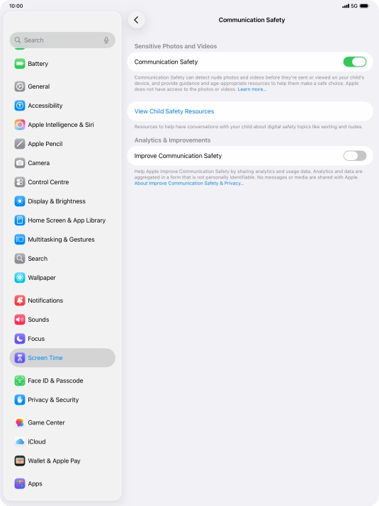 Press the indicator next to 