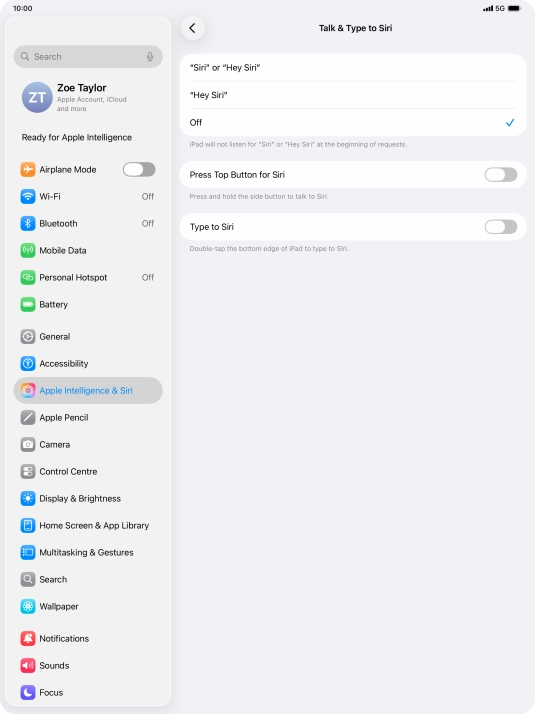 Press the indicator next to 