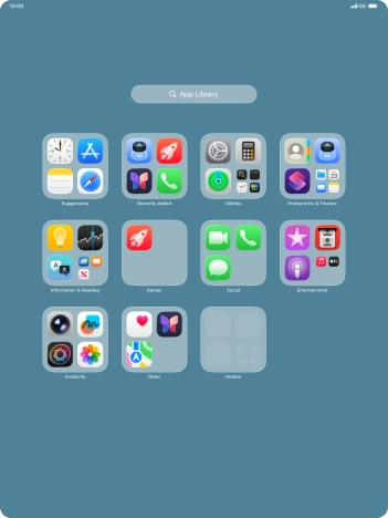 Press the required app.