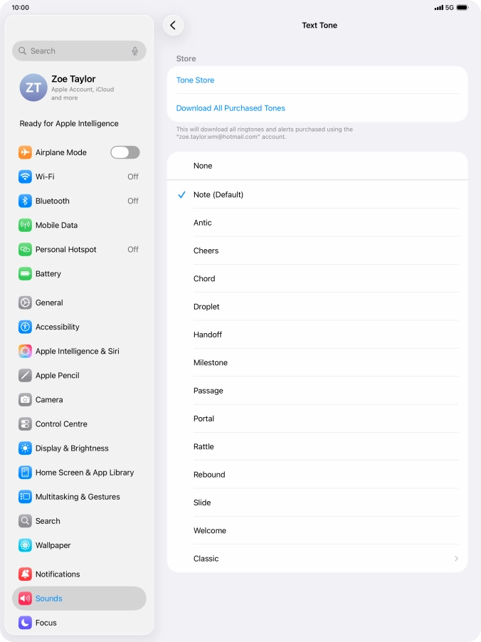 Press the required message tones to hear them.