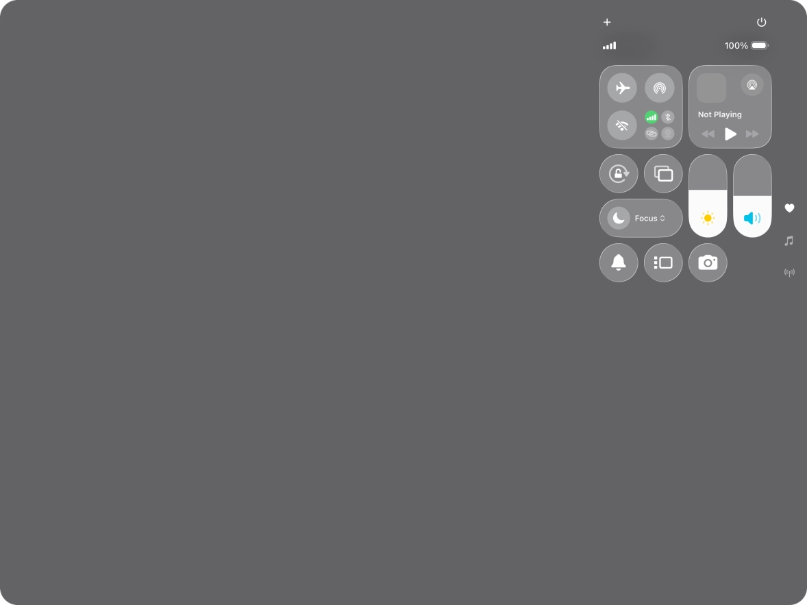 Press and hold the multitasking icon.