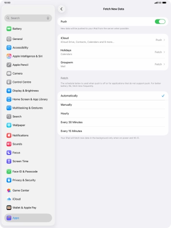 Press the indicator next to 
