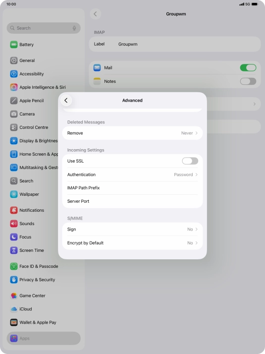 Press the indicator next to 