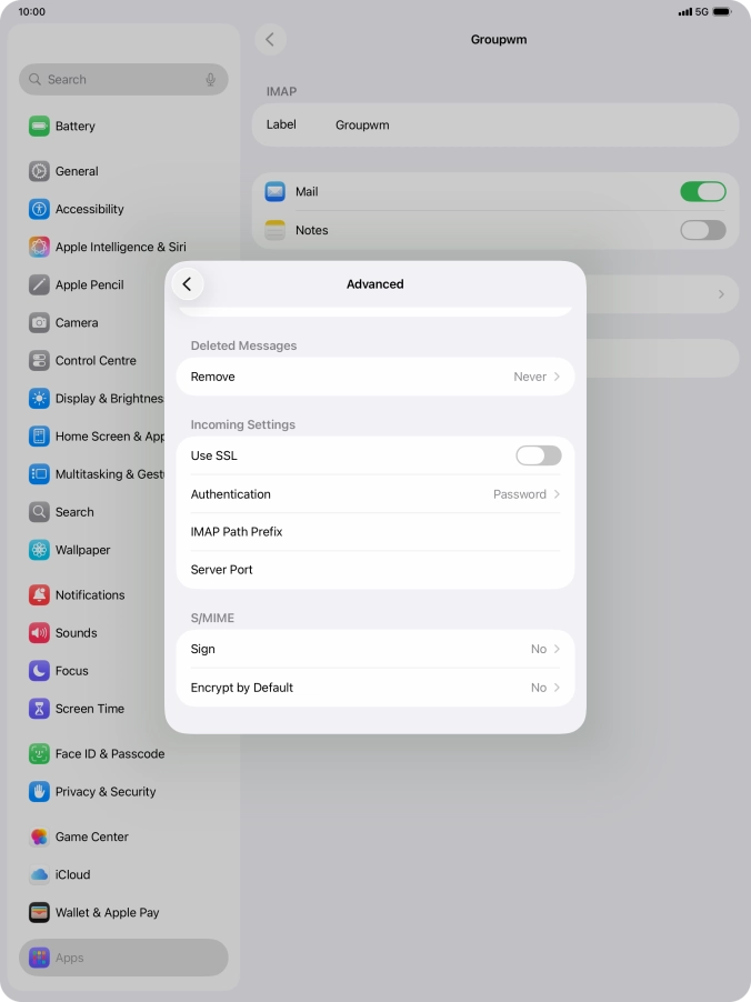 Press the indicator next to 