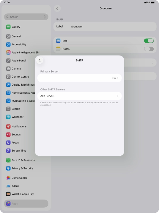 Press the field below 