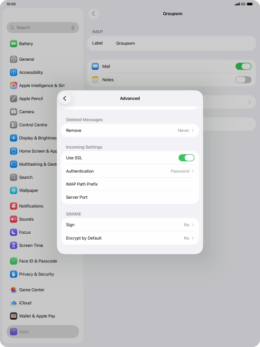 Press Authentication.