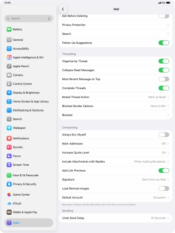 Press Default Account.