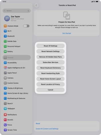 Press Reset All Settings.
