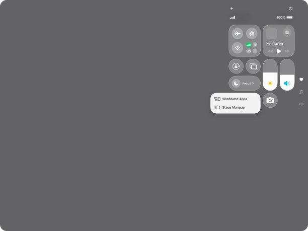 Press the required type of multitasking.