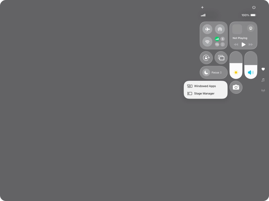 Press the required type of multitasking.