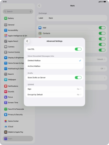 Press the indicator next to 