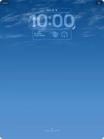 To customise the way the lock screen date is displayed, press the date widget and follow the instructions on the screen to select the required widget display mode.