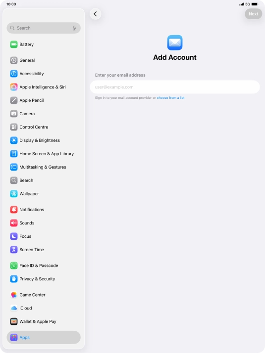 Press the field below 