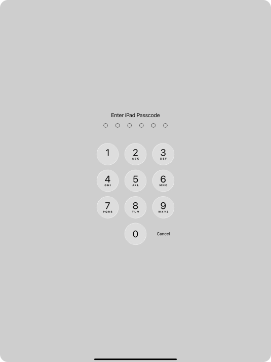 Use the lock code you created. The app is now locked.