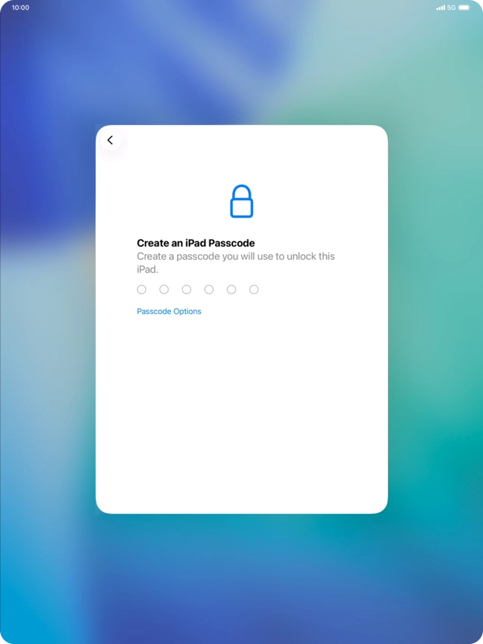 Press Passcode Options.
