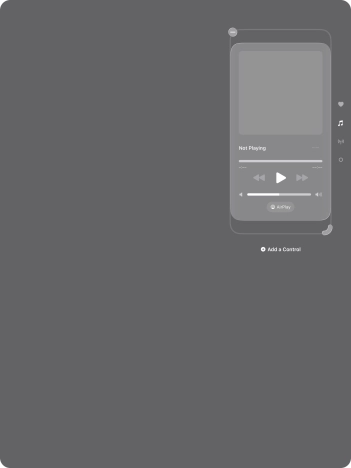 Press the remove icon on the required function to remove it from Control Centre.