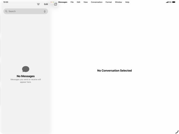 Press the menu icon.