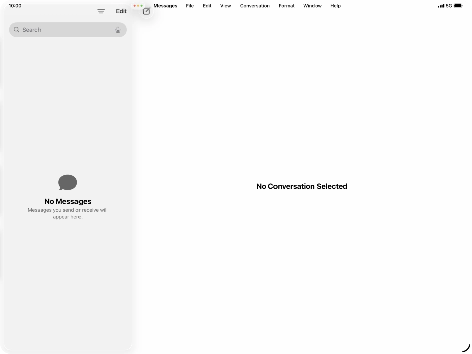 Press the menu icon.